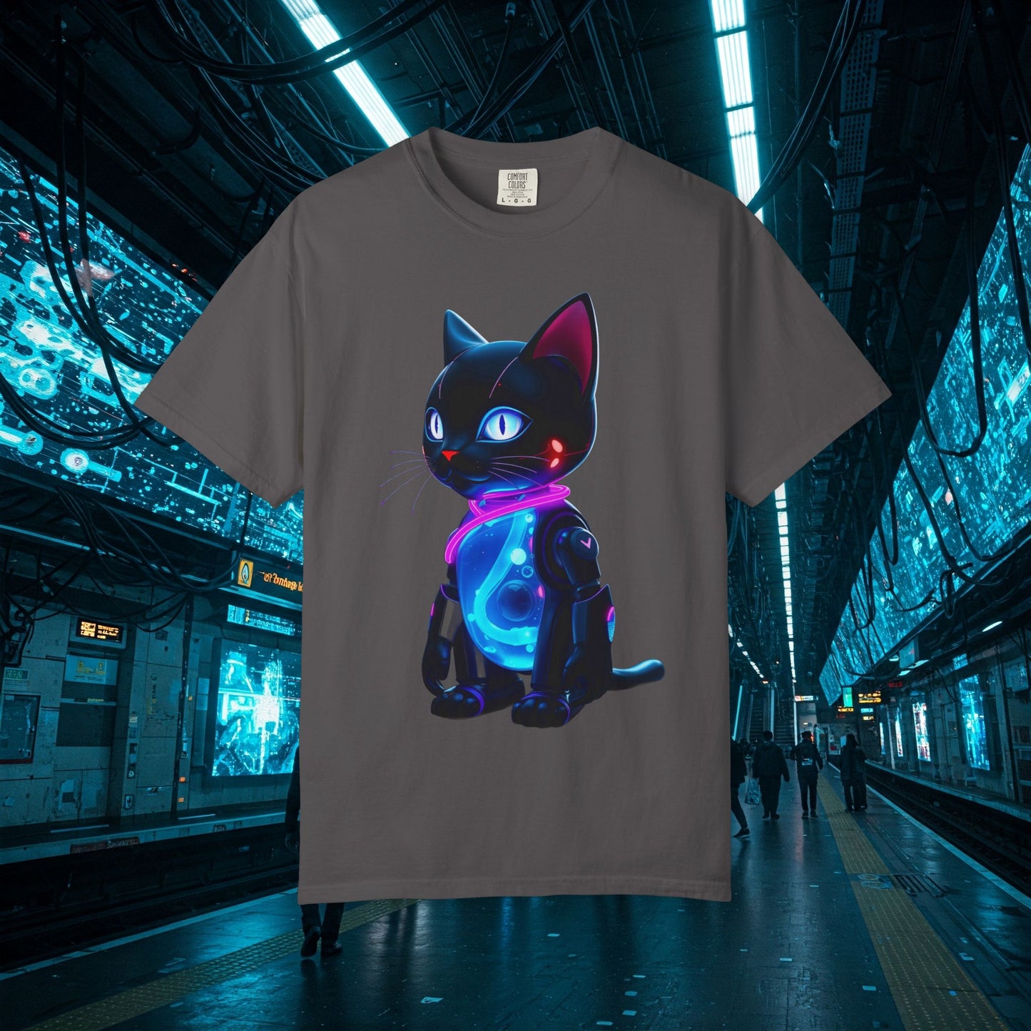 KINETI FELINE: Your Cyber-Neon Guardian of Urban Style