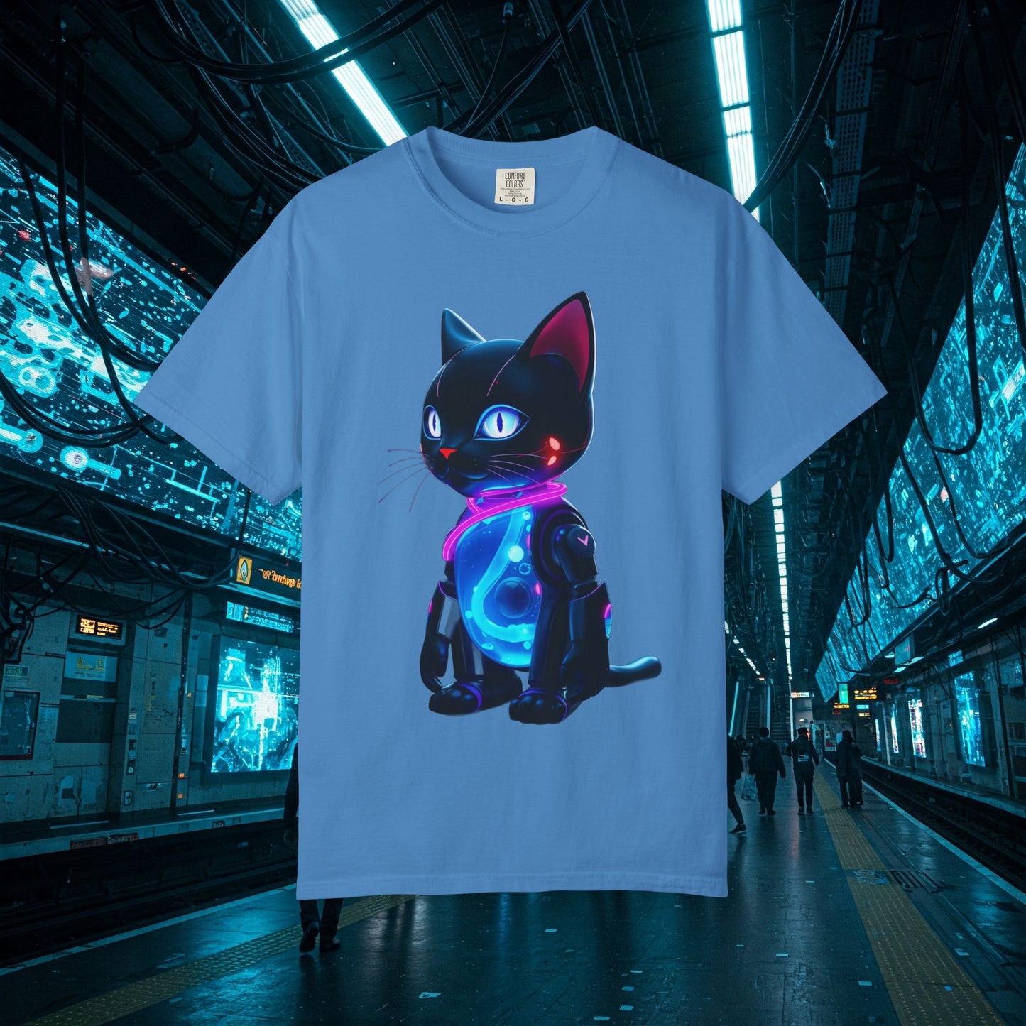 KINETI FELINE: Your Cyber-Neon Guardian of Urban Style