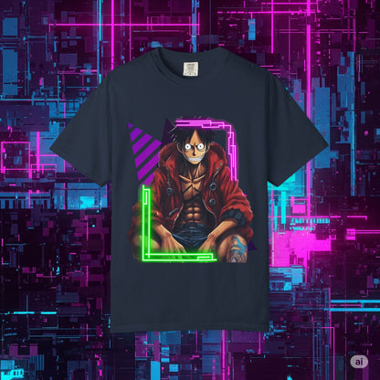 Neon Pirate's Pulse Tee: The Cyberpunk Adventure